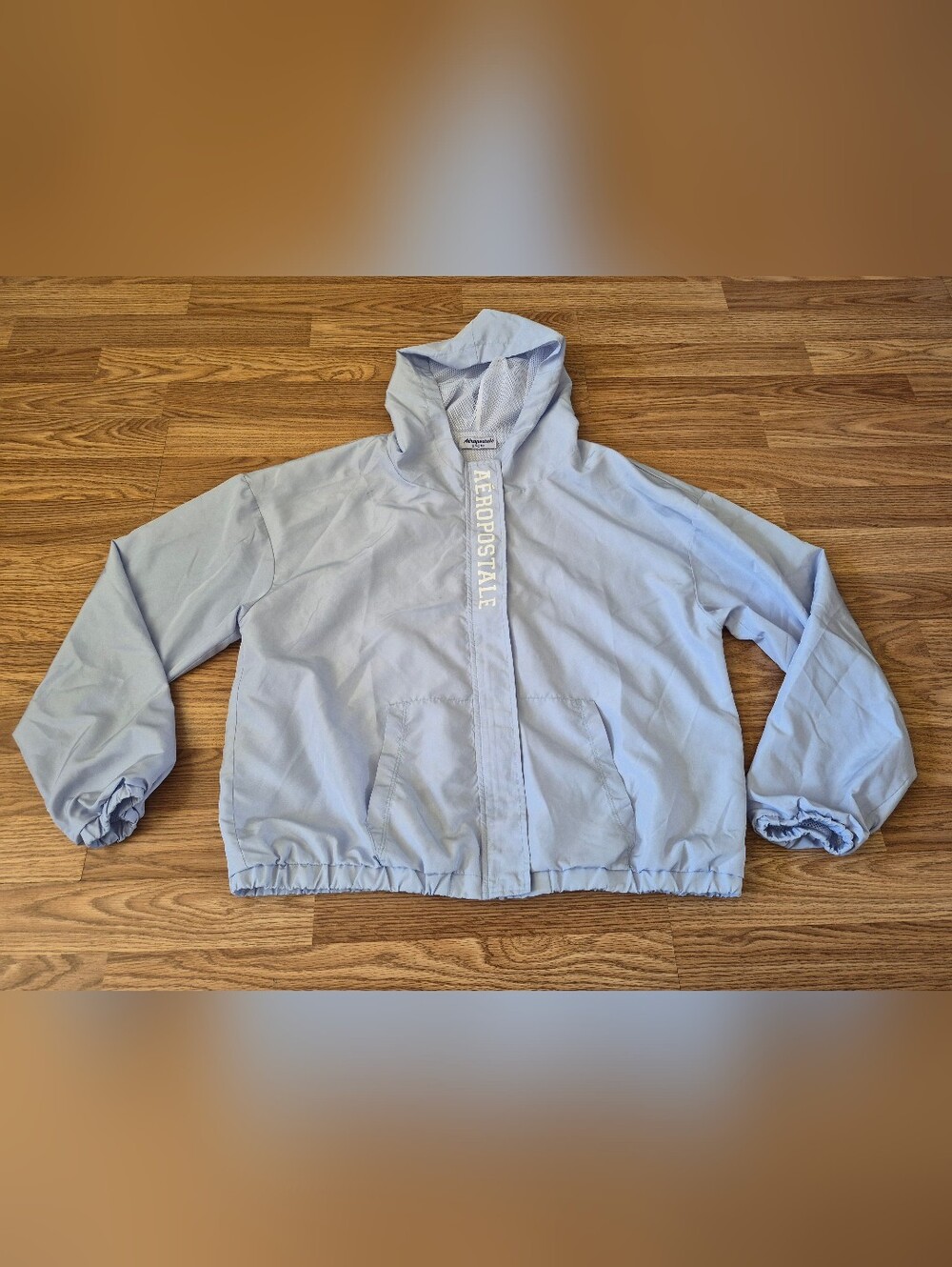 Aeropostale Sports Women's Light Blue Windbreaker Jacket